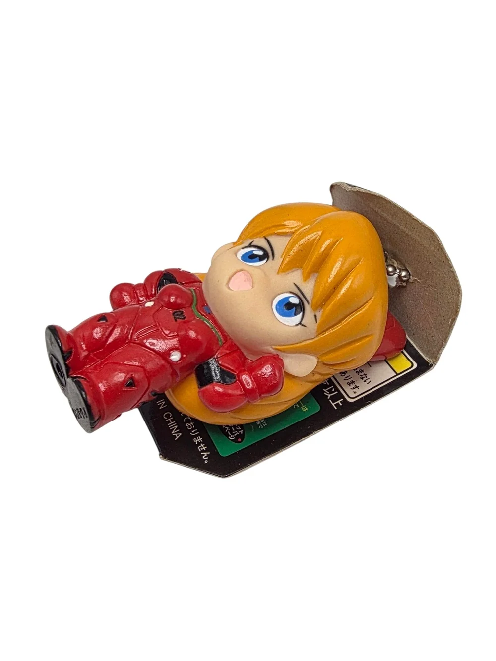 Vintage SEGA Neon Genesis Evangelion Asuka Soft Keychain Figure Plugsuit Prize